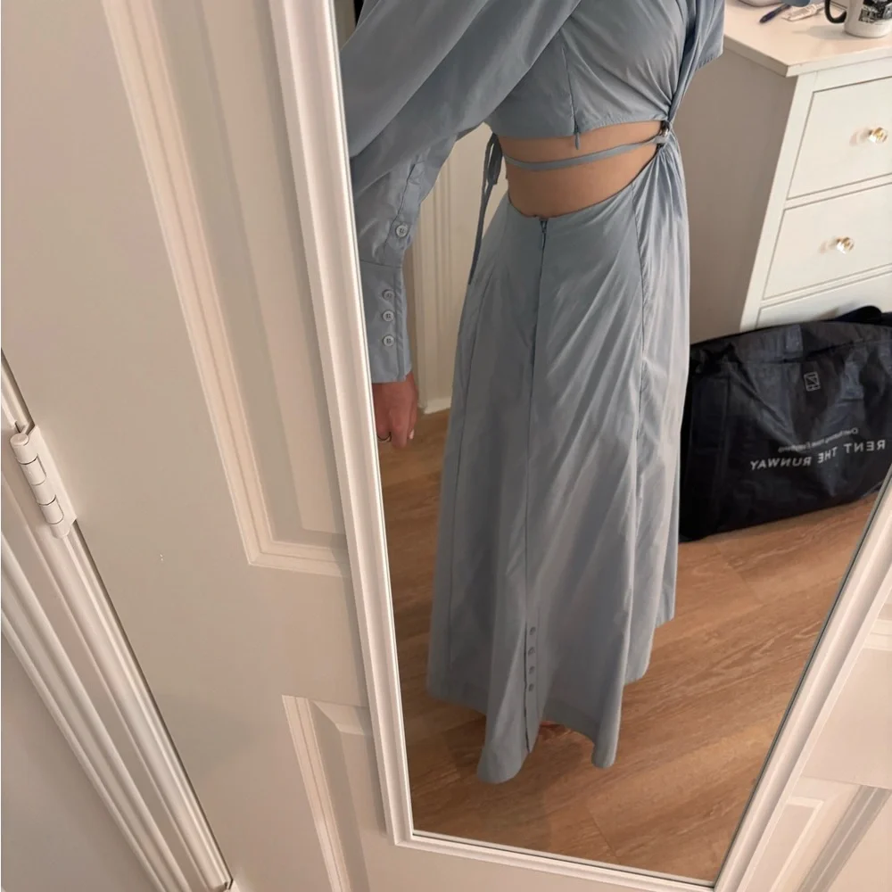 Jonathan Simkhai Light Blue Long Sleeve Dress - Picture 5 of 5